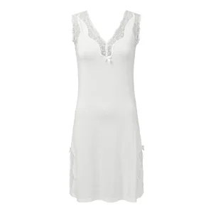 Pearl Design Stockholm Elegance V-neck Night Dress Off-white
