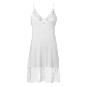 Pearl Design Stockholm Holiday Lace Night Dress Off-white
