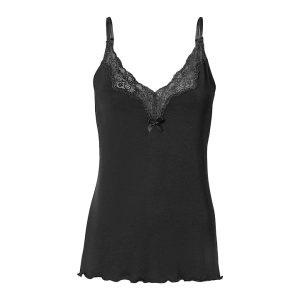 Pearl Design Stockholm Elegance Spaghetti Top Black