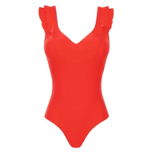 Empreinte Glam V-Neck Swimsuit Pavot