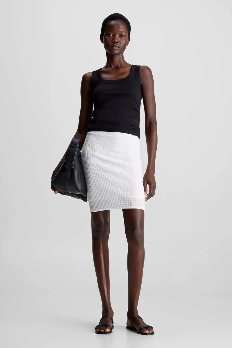 Geometric Knit Fitted Skirt - Bild 3