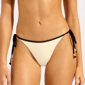 Seafolly Beach Bound Tie Side Bikini Bottom Ecru