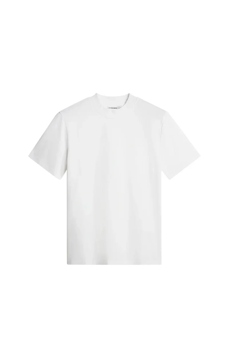 J.Lindeberg Ace Mock Neck T-Shirt White - Bild 5