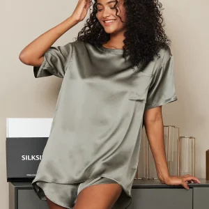 Ren Silke Kortärmad Pyjamas