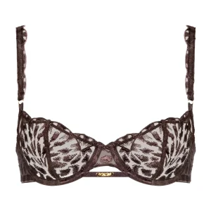 Aubade Crazy in Love Half Cup Bra Satin Brown