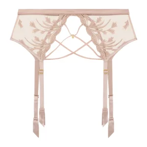 Aubade Cosmic Romance Suspender Belt Sand Rose