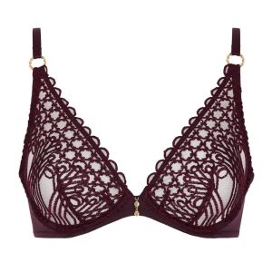 Aubade Éloge du Désir Underwired Triangle Bra Deep Berry
