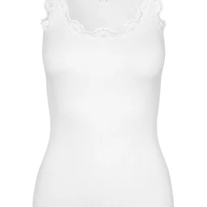 Rosemunde Classic silk top with lace New white
