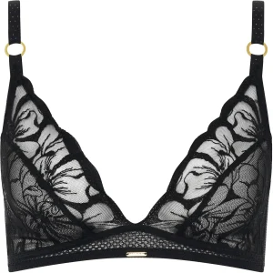 Chantelle Fleurs Wirefree Triangle Bra Black
