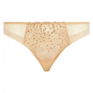 Chantelle Fleurs Tanga Toffee Sequins