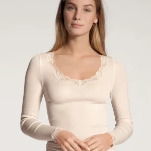 Calida Richesse lace wool & silk Light Ivory