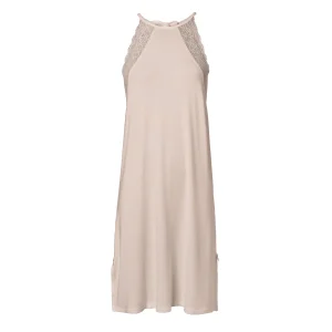 Pearl Design Stockholm Diana Halterneck Night Dress Sand