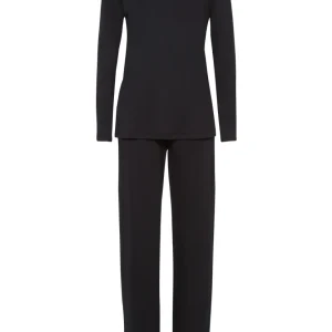 Hanro Moments Nightwear Long sleeve pajama Black