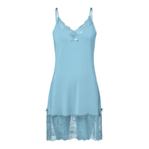 Pearl Design Stockholm Holiday Lace Night Dress Blue Mirage