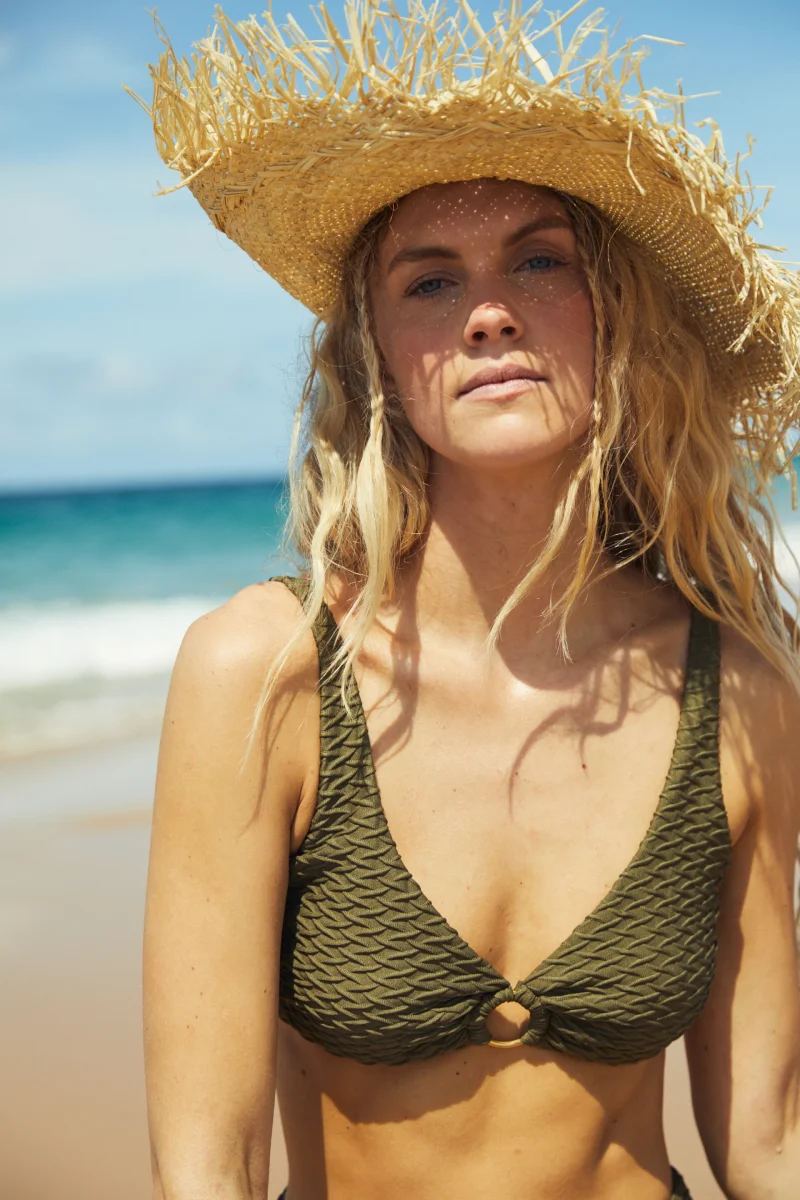 Paula Beachwear Top Mermaid Wave Khaki - Bild 4