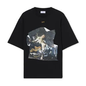 CUPID PAPER SKATE S/S TEE BLACK - OCHER