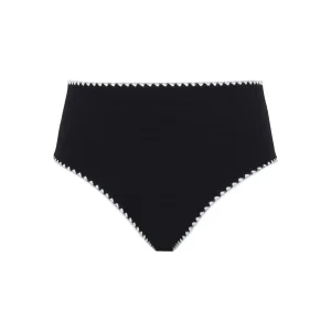 Panache Swim High Waist Bikini Bottoms Aurora Black/White