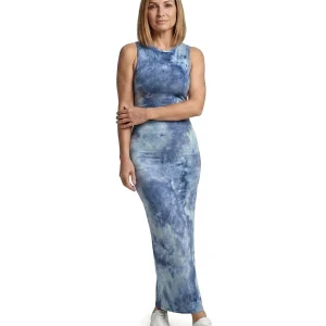 Ärmellös maxiklänning med tie-dye för dam