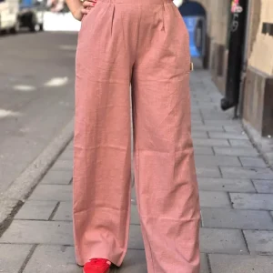 Byxor gammelrosa linnebyxor | Rino