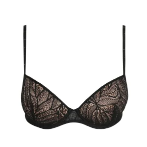 Sarda Mae Padded plunge Bra Black