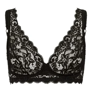 Hanro Moments Lace Cup Soft Bra Black