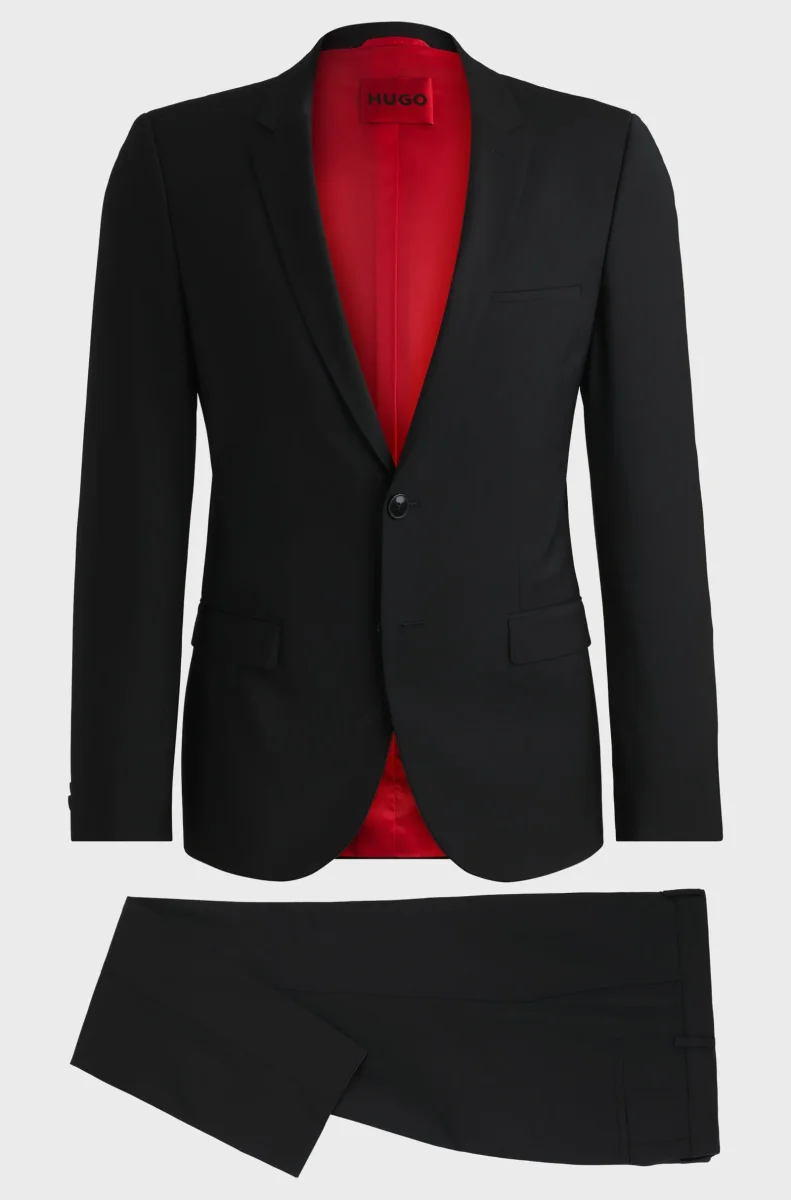 HUGO Slim Fit Kostym Svart Herr - Bild 8
