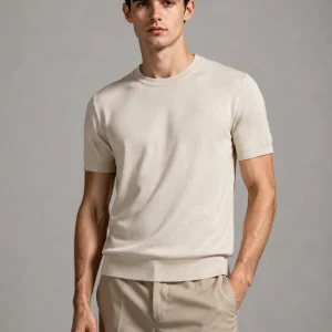 Riviera Fine Knit T-shirt Sand